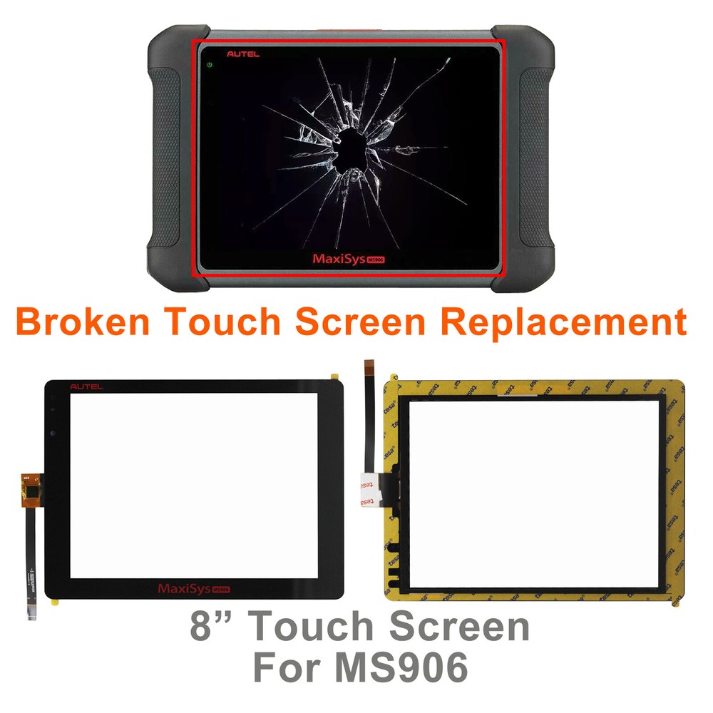 Touch Screen Panel Digitizer Replacement For Autel MaxiSys MS906 MY908 MS908 Pro