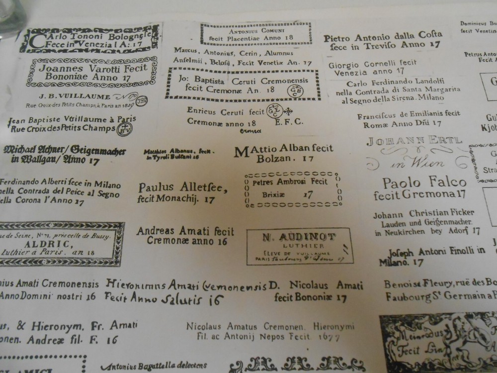 Poster - Violin Maker Labels