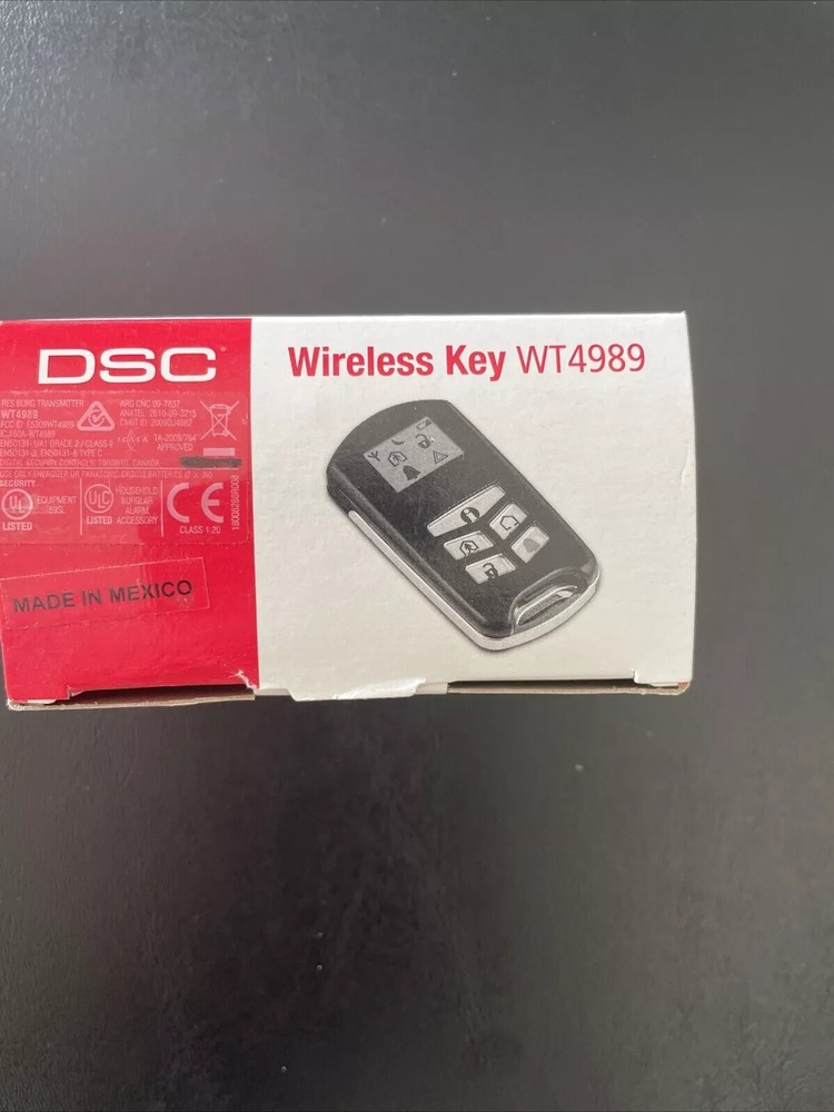DSC WT4989 4 Button Wireless Backlit Security Key Fob With Icon Display