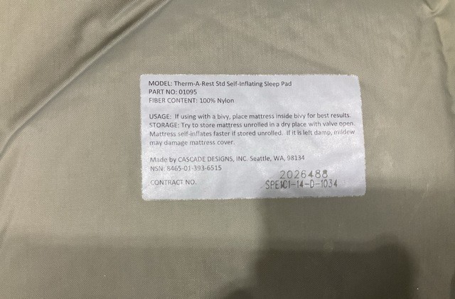 GENUINE US MILITARY ARMY GREEN SELF-INFLATING SLEEPING MATS. DURABLE MADE IN USA