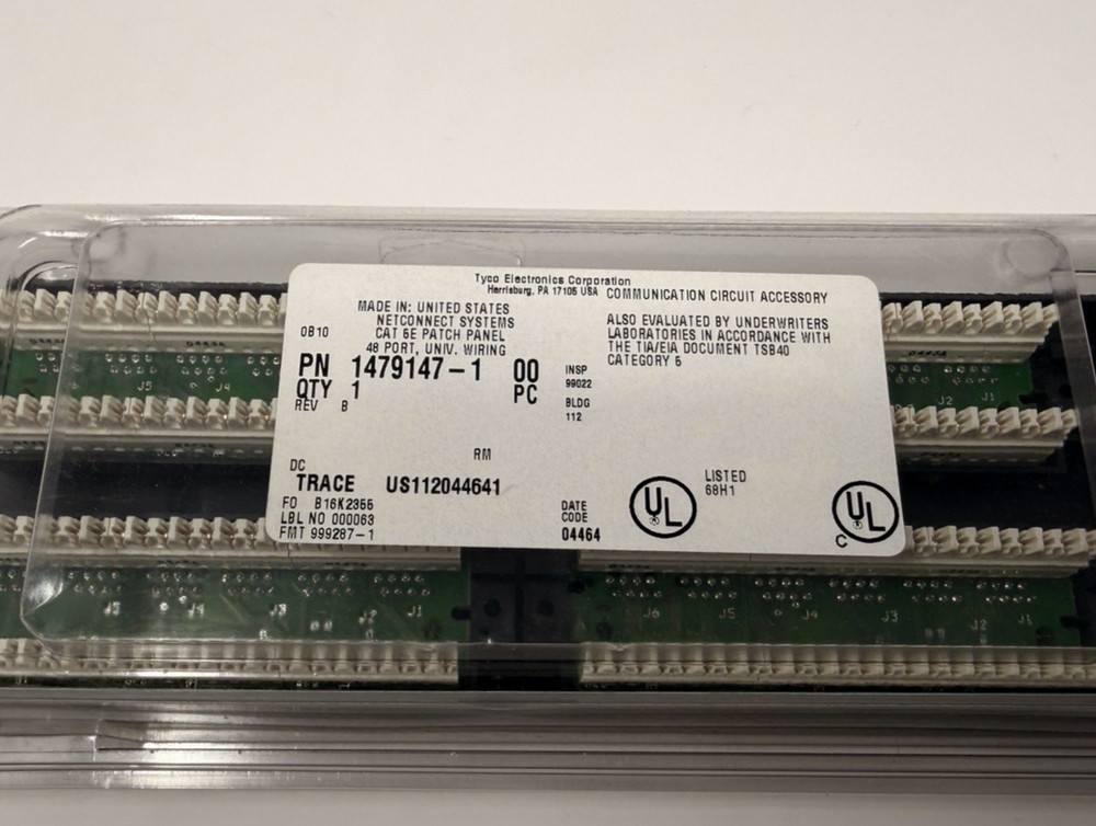 AMP NetConnect Universal Wiring Cat 5E 2U 48 Port Patch Panel