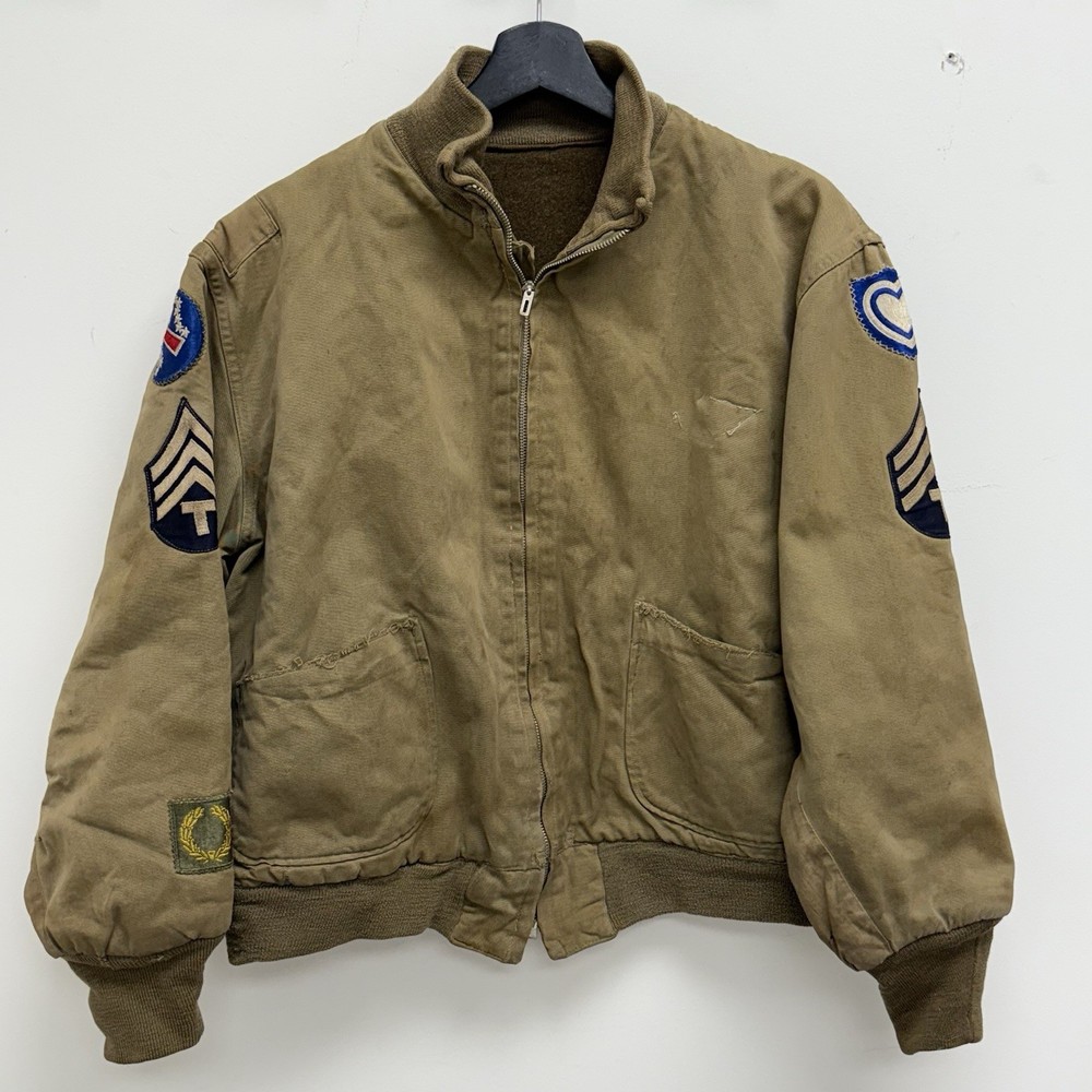 Original WWII US Army Patched 1st Pattern Tanker Jacket