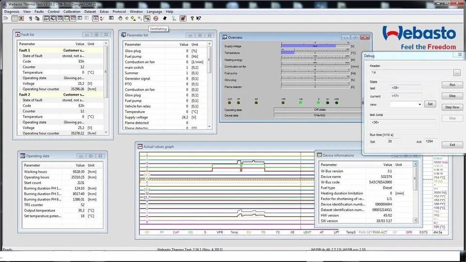 Eberspacher Webasto COMBINED DIAGNOSTICS Interface Cable Automotive Heaters