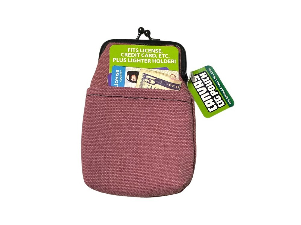 Colorful Canvas Cigarette Pouch with Snap Clasp Closure