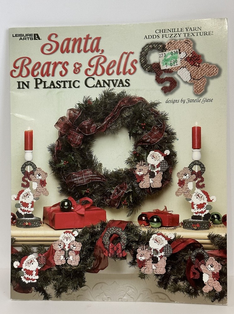 SANTA, BEARS & BELLS ~ Janelle Giese Plastic Canvas Pattern Book