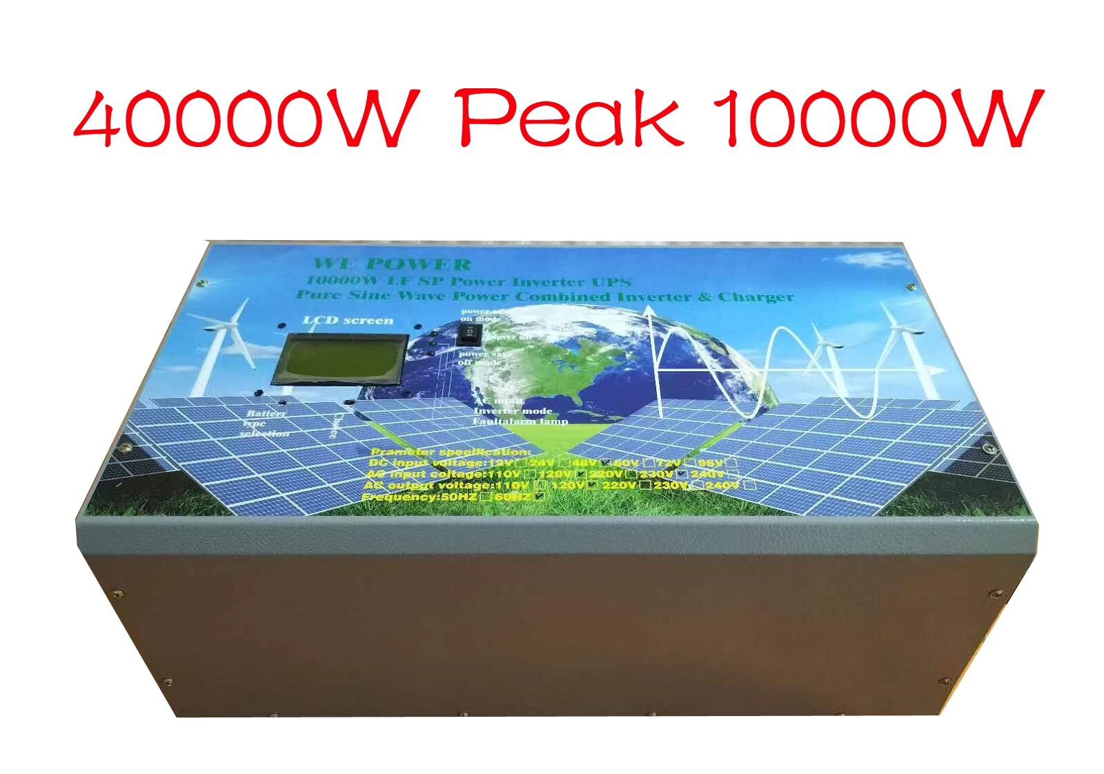 10000W SP Pure Sine Wave Power Inverter 24VDC/110V,220VAC LCD/UPS/ATS/Charger RV