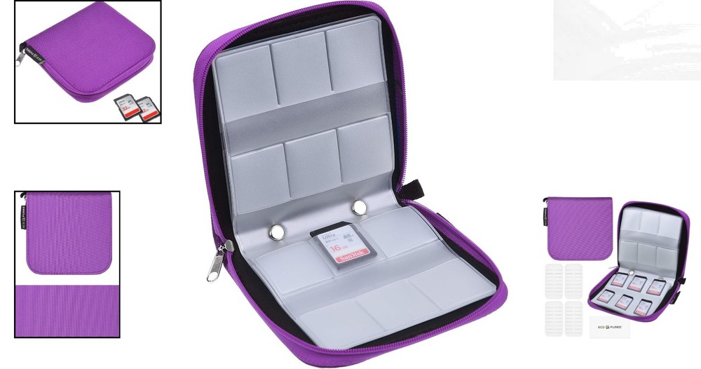 Durable Organizer for 44 Memory Cards: SD, Micro SD & CF, Packing Essential