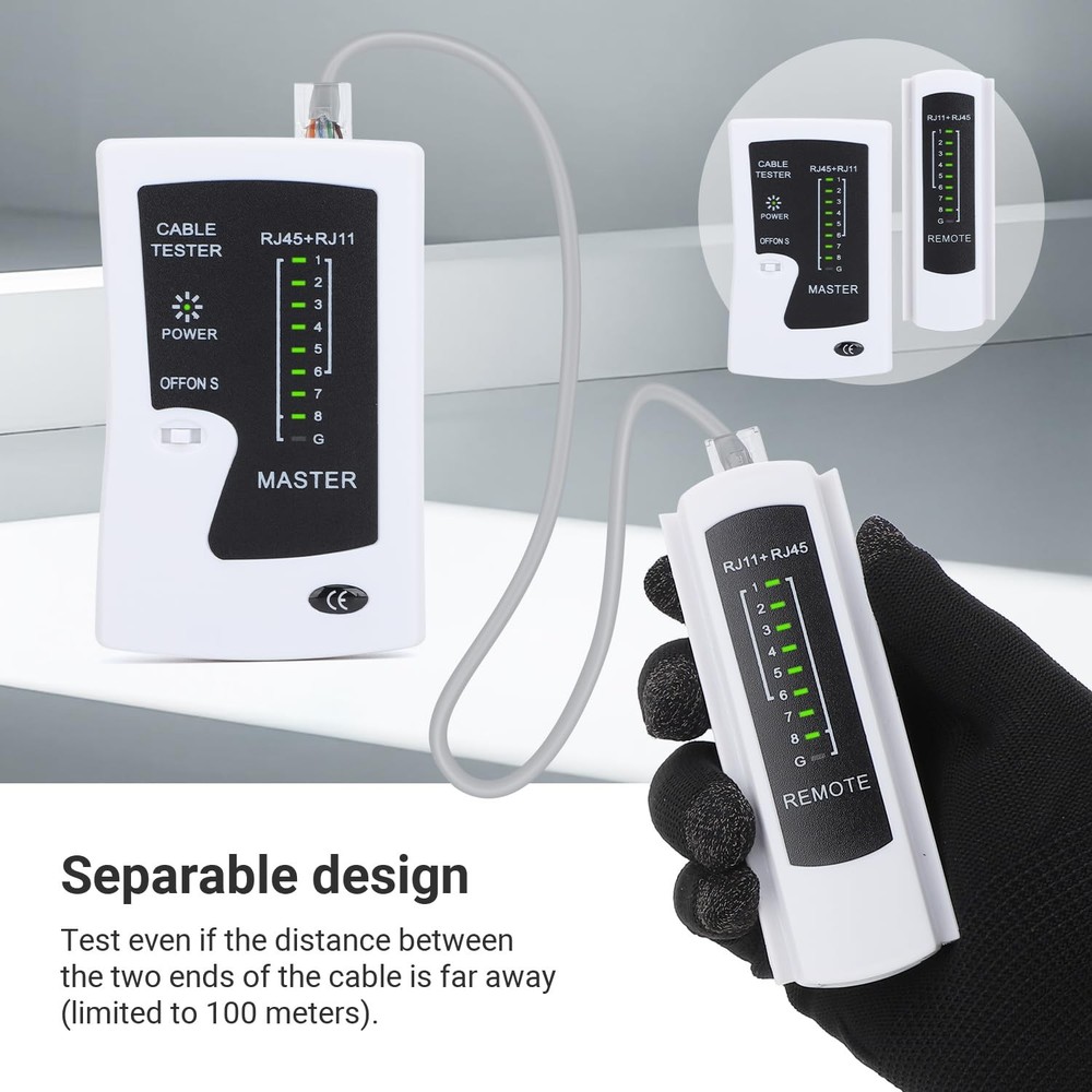 RJ45 Cable Tester Network Ethernet Wire Test Tool for LAN Gold