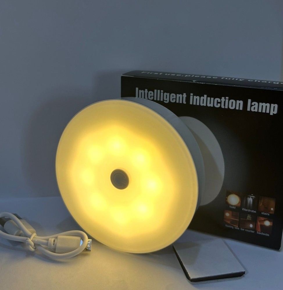 Rechargeable LED Night Light, Motion Sensor, White & Yellow Modes, Stick-on