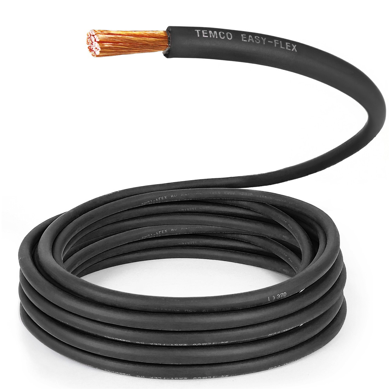 TEMCo 2 AWG BLACK Welding Cable Per-Foot Flexible Copper USA Battery Wire