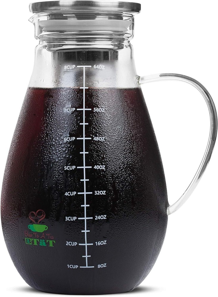 Cold Brew Coffee Maker, Iced Coffee Maker, 2 Liter (2 Quart, 64 Oz), Iced