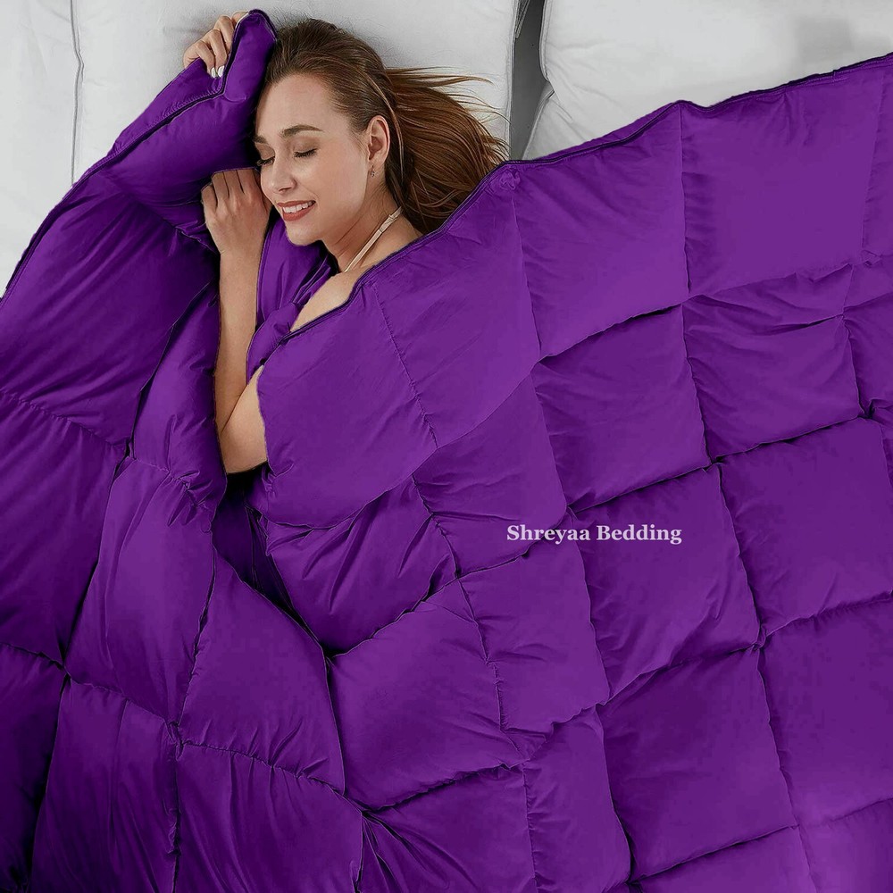 Best Purple Solid Cal King Size Egyptian Cotton Down Alternative Comforter