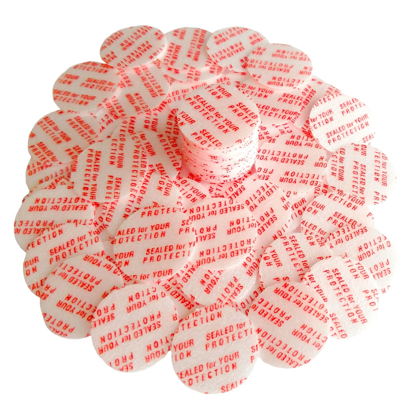 58mm (2.28") Pressure Sensitive Seal Liners MadeinUSA No Induction Sealer Needed