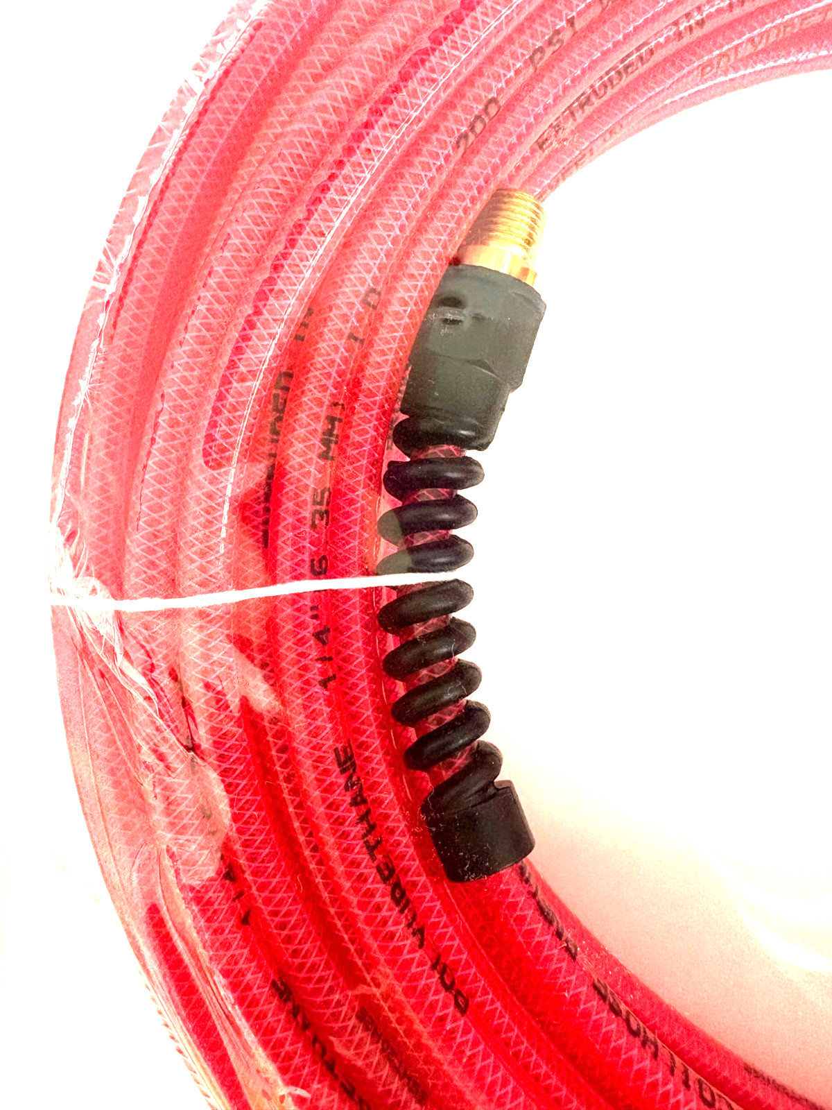 Coilhose Pneumatics PFE41004TR FLEXEEL 1/4 x 100' Hose 1/4" MPT Fittings Red