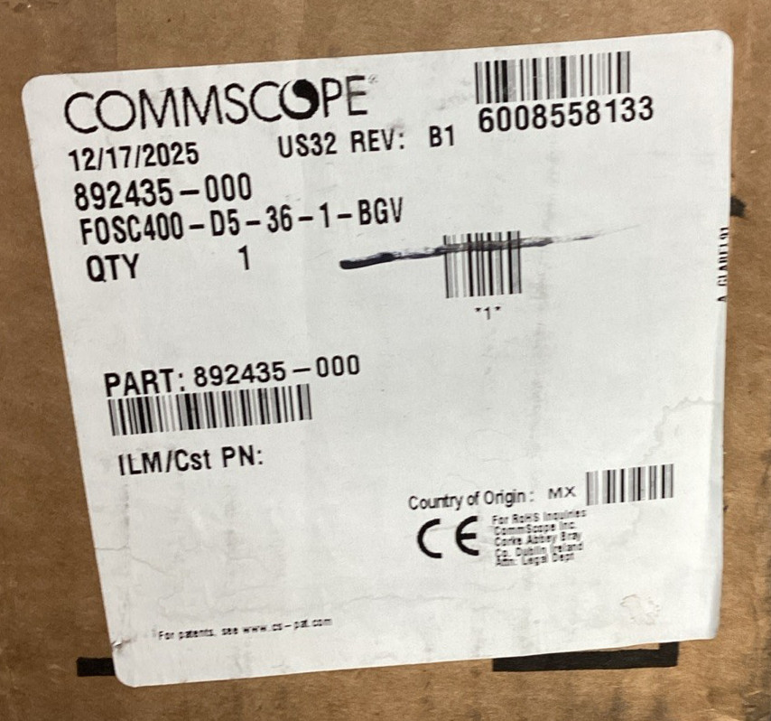 Commscope 892435-000 Fiber Optic Splice Closure