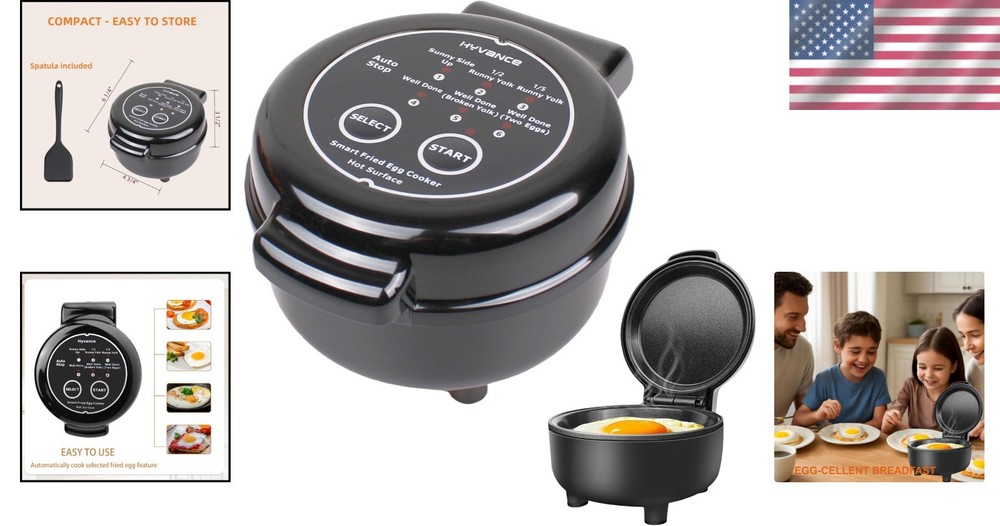 Smart Automatic Egg Cooker - Perfect Eggs in 6 Styles, Non-Stick, Compact Design