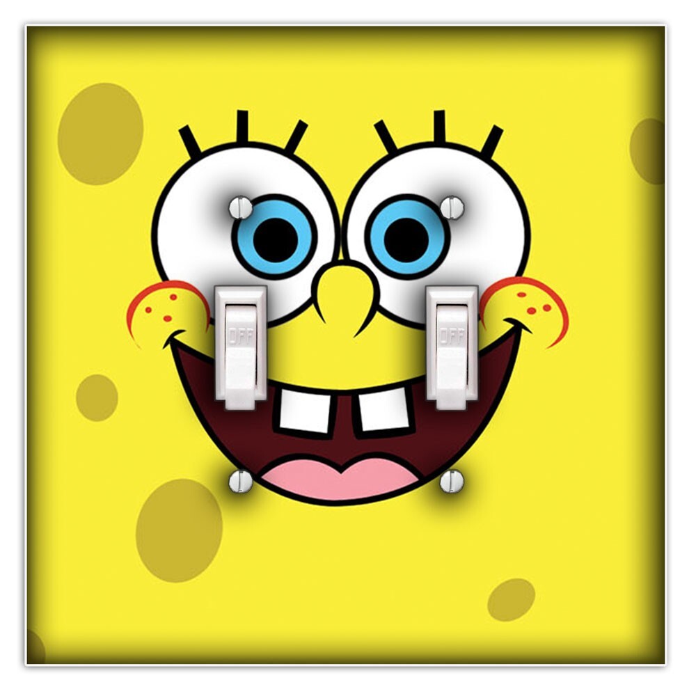 Spongebob Squarepants Decorative Double Toggle Light Switch Cover Wall Plate