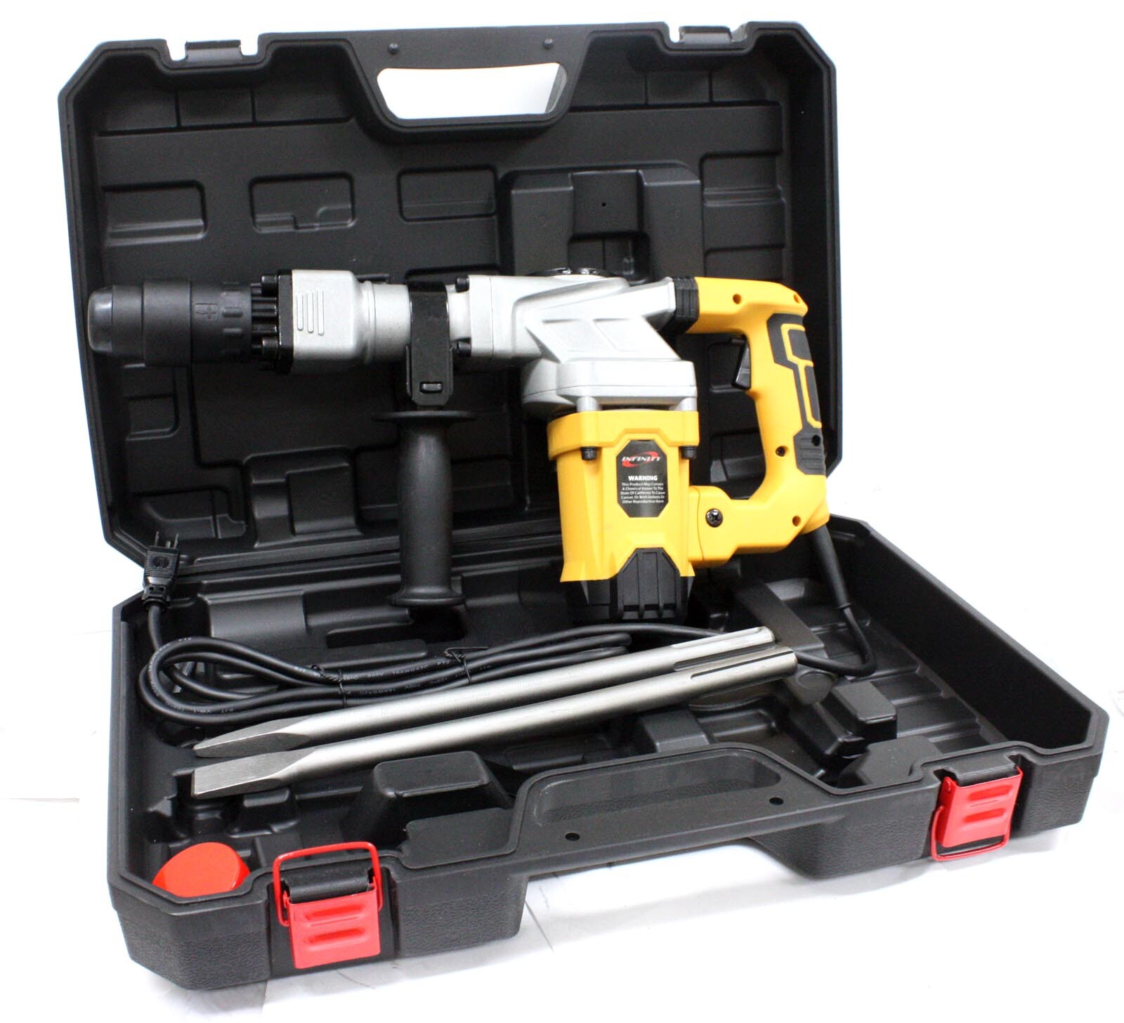 1300W SDS MAX ELECTRIC DEMOLITION HAMMER 4000 BPM 12A W/SDS-MAX SHOVEL & CHISELS