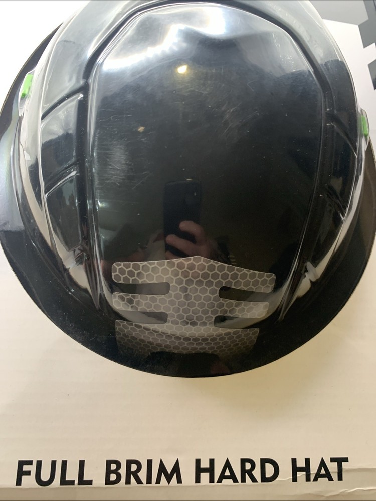 GREEN DEVIL Matrix Full Brim Hard Hat with Headlight Vented Construction Safe...