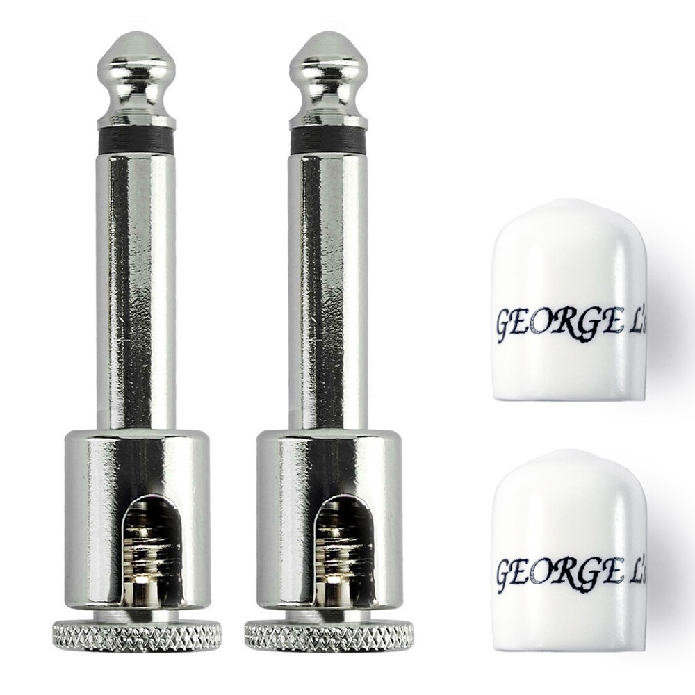 2 Pack | George L's .155 Right Angle Plug & Jacket White Kit