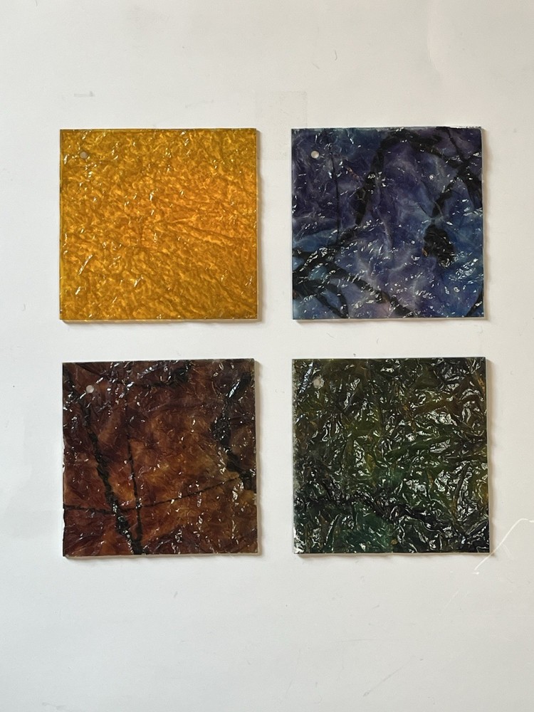 (4) VTG 1965 - 1968 K-Lux Decorative Acrylic Panel Samples