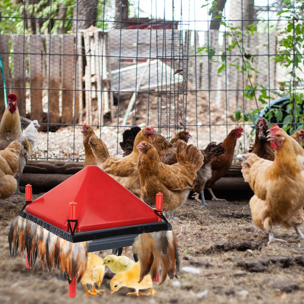 Atvkov Feathers for Chick Brooder Heating Plate 10" x 10", 2 Pack, Multicolor