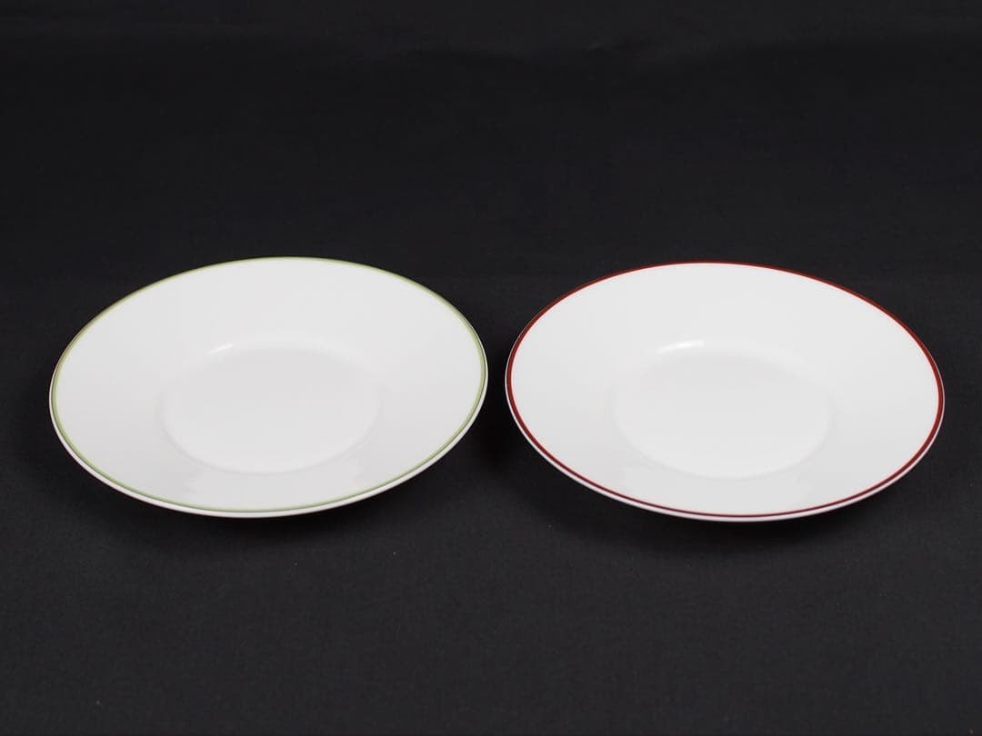 Hermes Rhythm Cup & Saucer Set 2pc White Ceramic with Box Authentic Rare