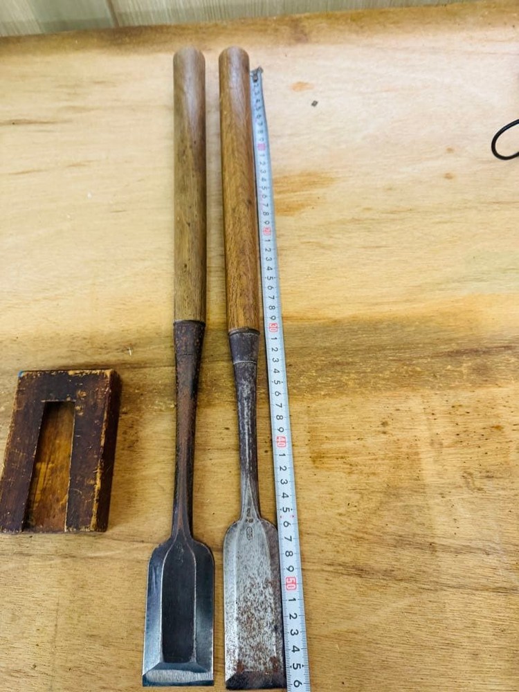 Ryoma Ouchi Compact Mortise Chisel Set 2pc Vintage Hand Tool Retro
