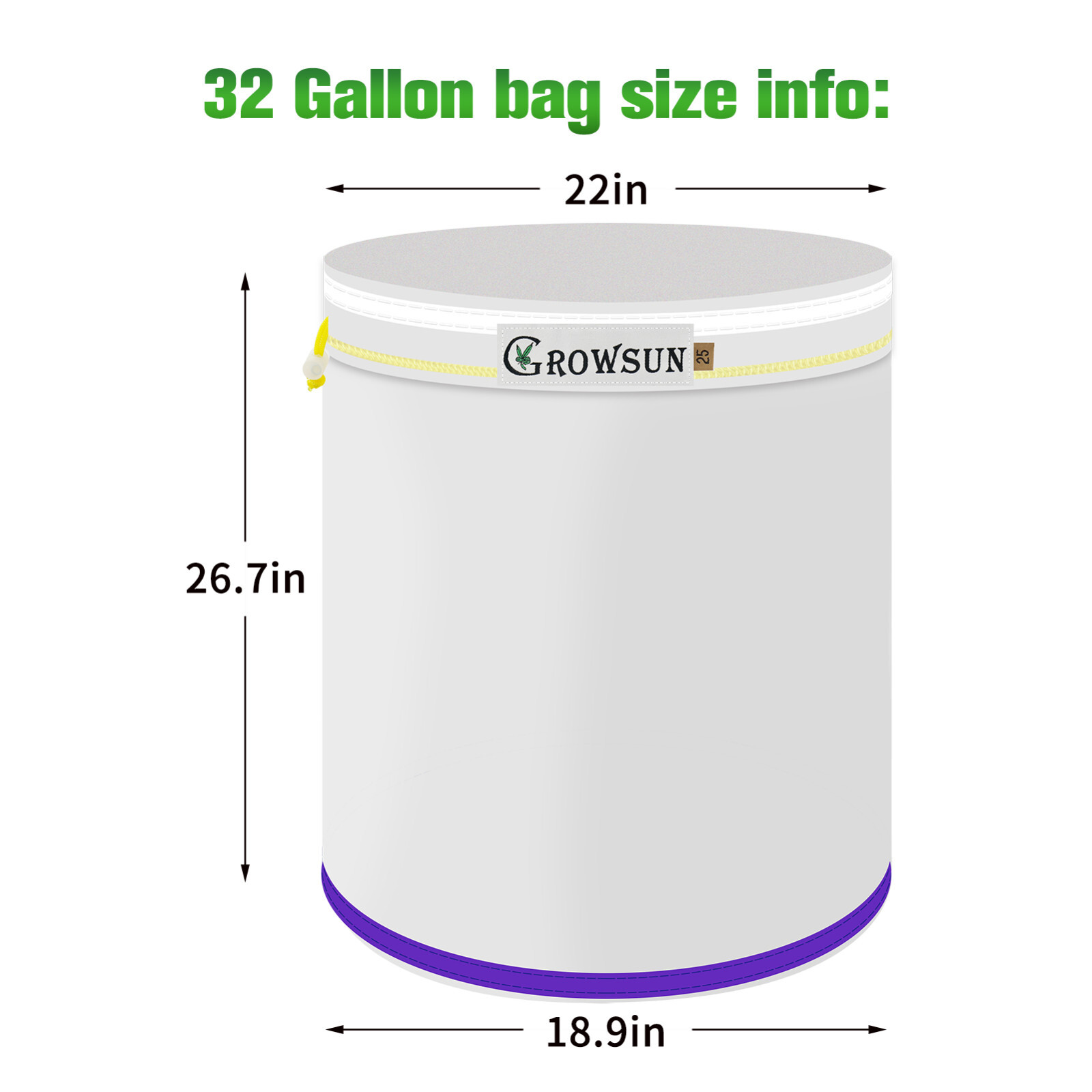 Bubble Bag Growsun 20 GAL - 5 Bag Kit All Mesh Bubble Hash Bags Extractor
