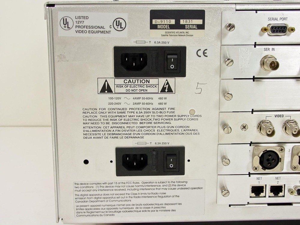 Scientific Atlanta D-9110 PowerVu Digital Video Encoder w/ 5 Modules