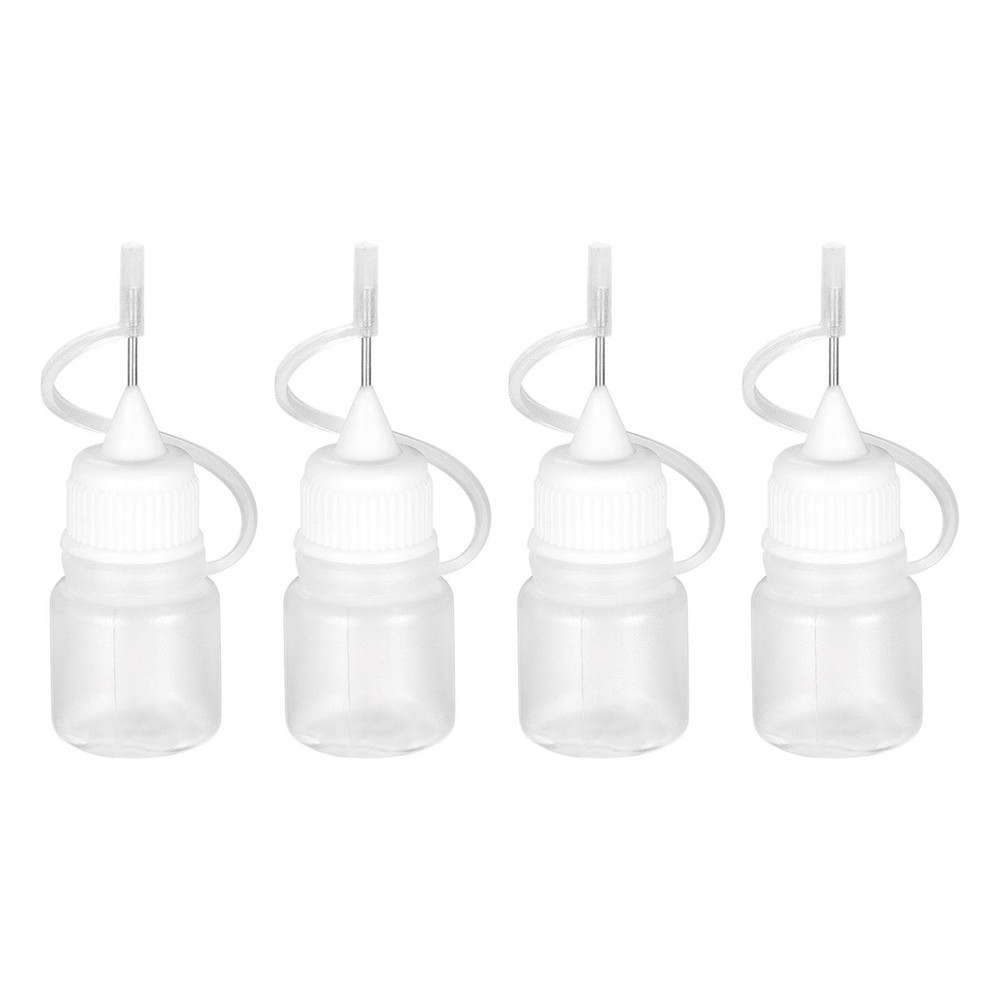 10Pcs 3ml Needle Tip Bottle Plastic Dropper Bottles White Cap