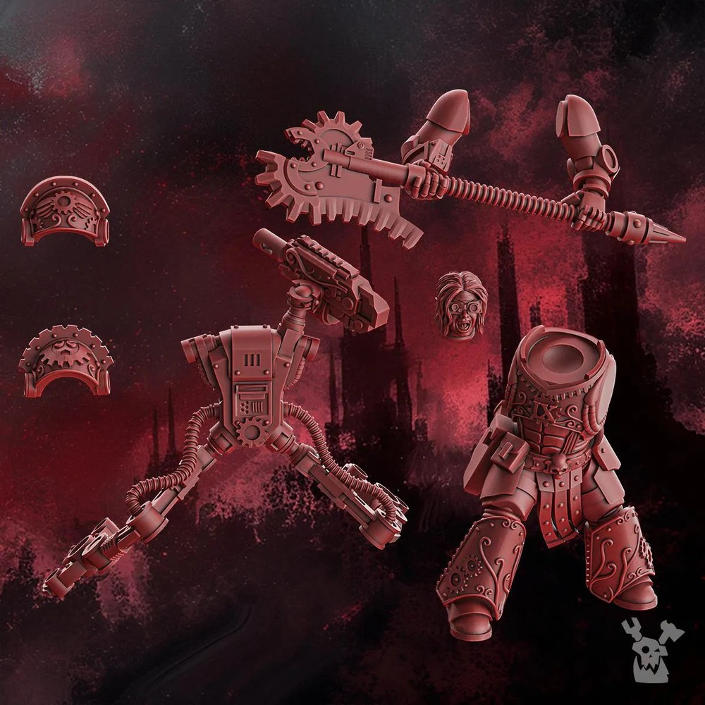 3D Printed Crimson Wings Tech Adept by DakkaDakka Miniatures