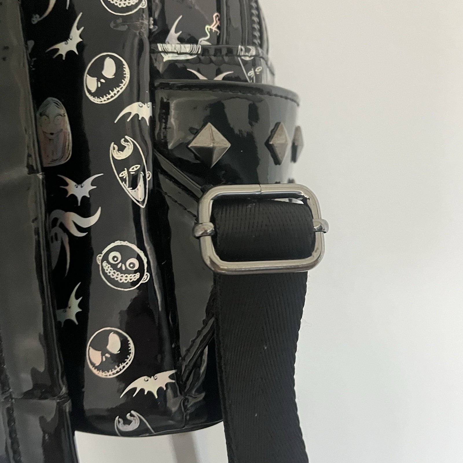 Loungefly Nightmare Before Christmas Holographic Mini Backpack Disney Park Black