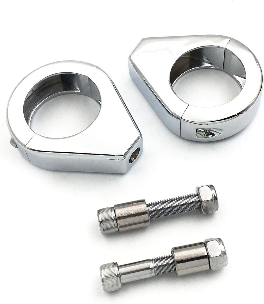 Fork Turn Signal Indicator Light Relocation Bracket Clamps Mount 39MM For Harley