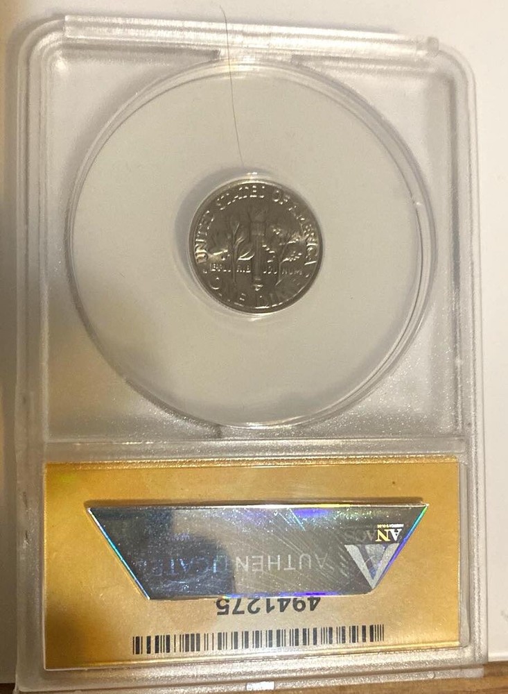 ERROR 1998 Roosevelt ANACS MS 62 Struck Thru Thin Clad Layer