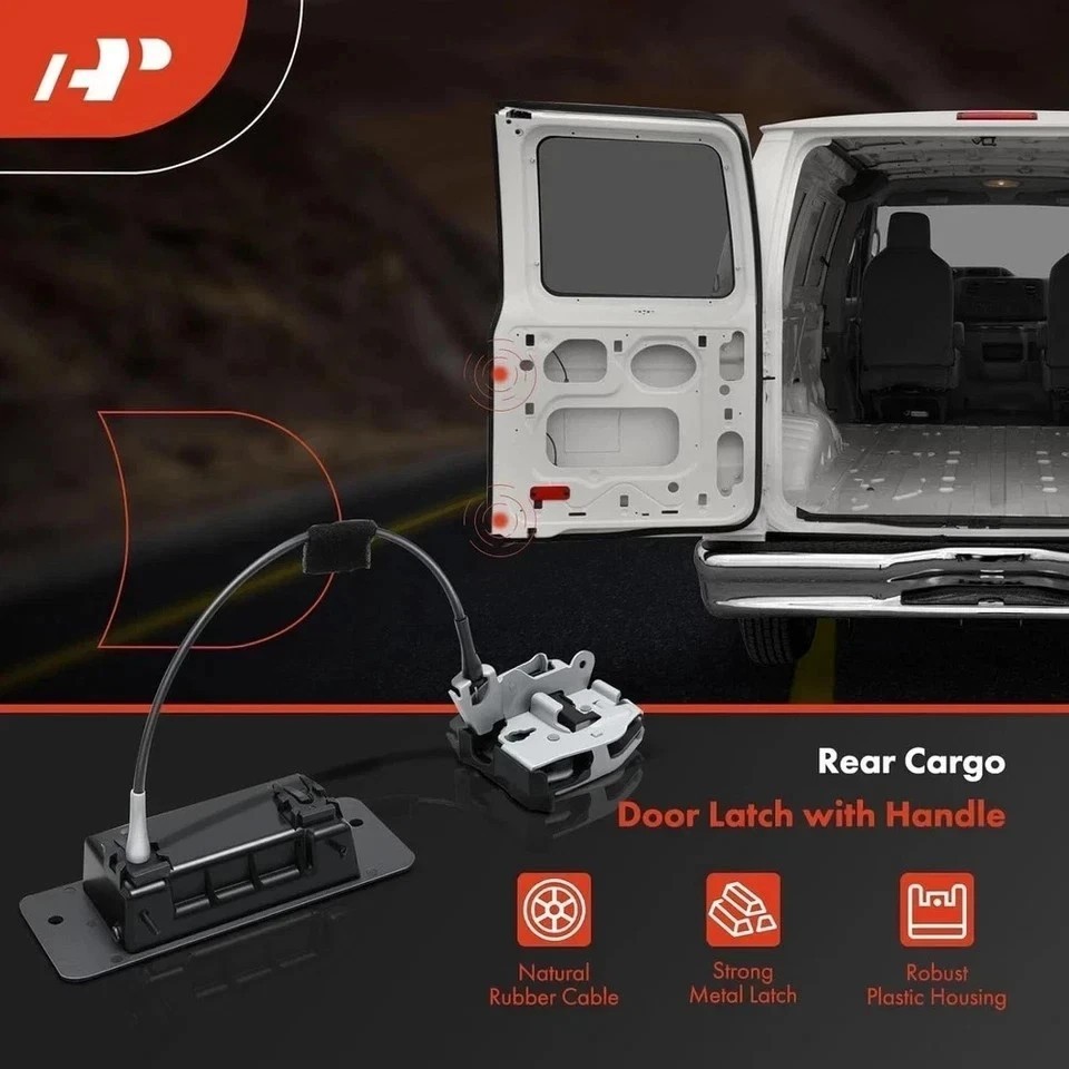 Rear Cargo Door Latch with Handle Compatible with Ford E-150 E-250 E-350