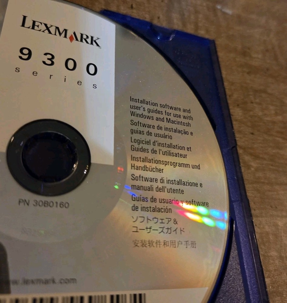 Lexmark 9300 Series Printer Driver Software/User Guide CD-ROM PC 2006