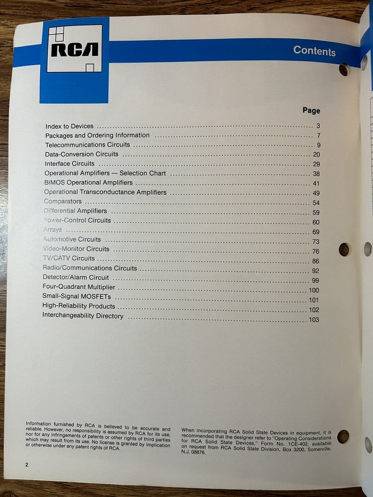 GE Product Selection Guide 1986 Integrated Circuits for Linear Applications