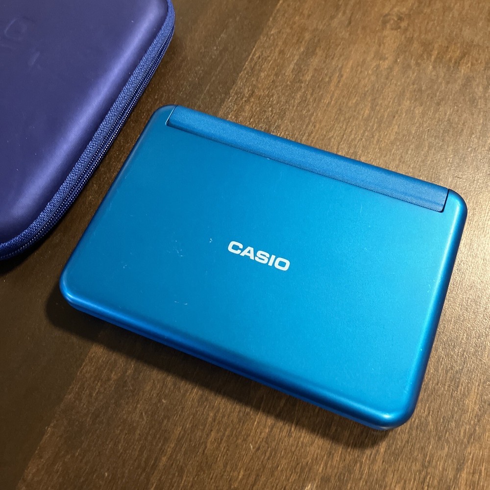 5.3'' LCD Casio E-G200 Electronic Dictionary Translator Blue Rare
