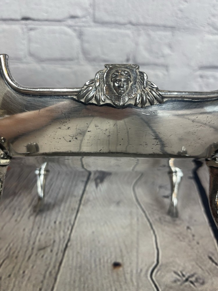 Vintage Rogers & Bro Silverplate Footed Bowl Grape Design 12”