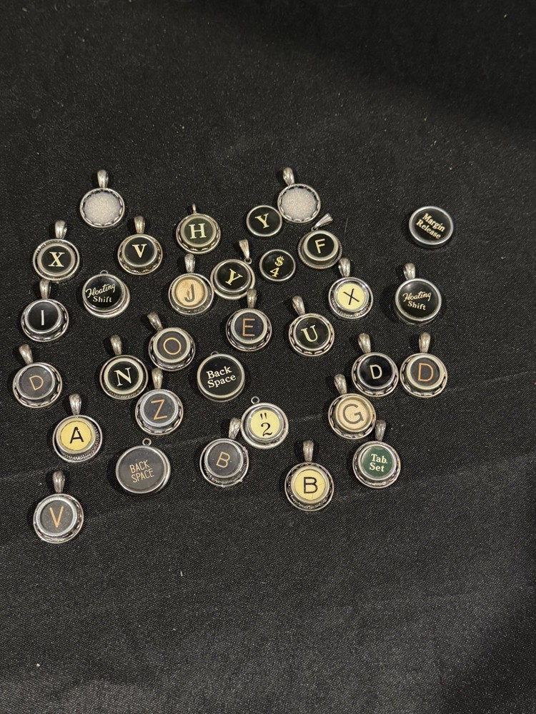 Jewelry Typewriter Button Keys/numbers