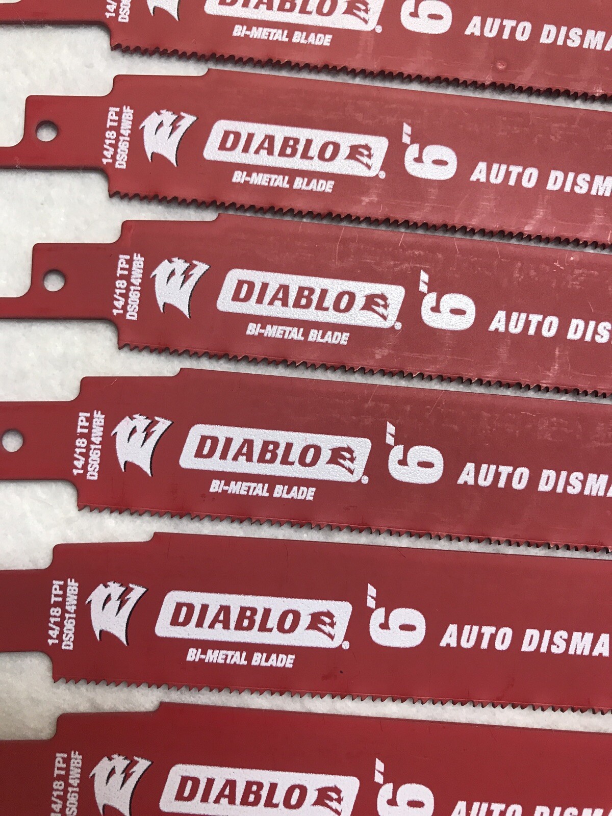 20 Pack Diablo 6" 14/18 TPI Reciprocating Saw Blades Auto Dismantling Metal Cutt