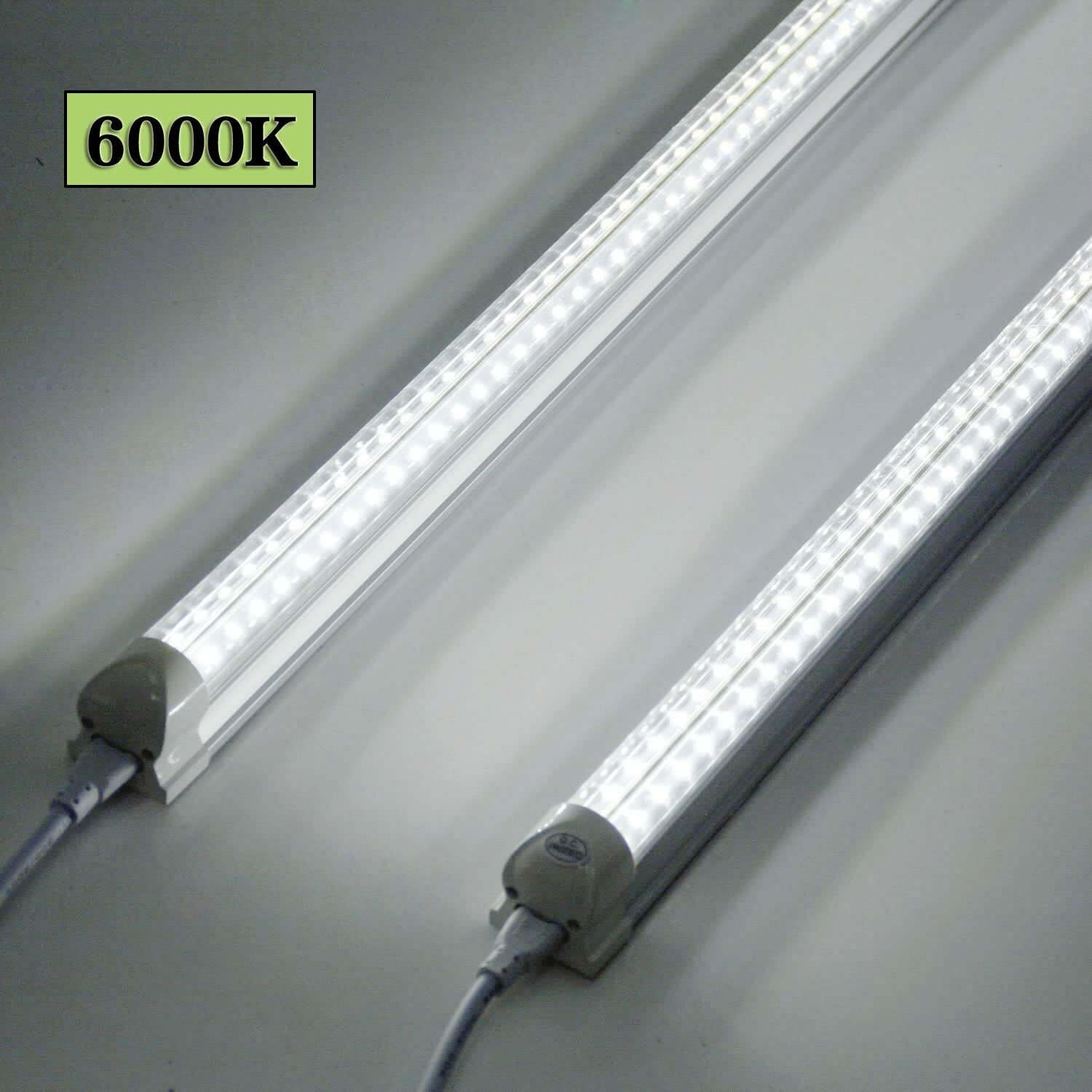 25 Pack T8 8FT LED Tube Light Bulbs 72W 6500K 8 Foot LED Shop Light Fixture