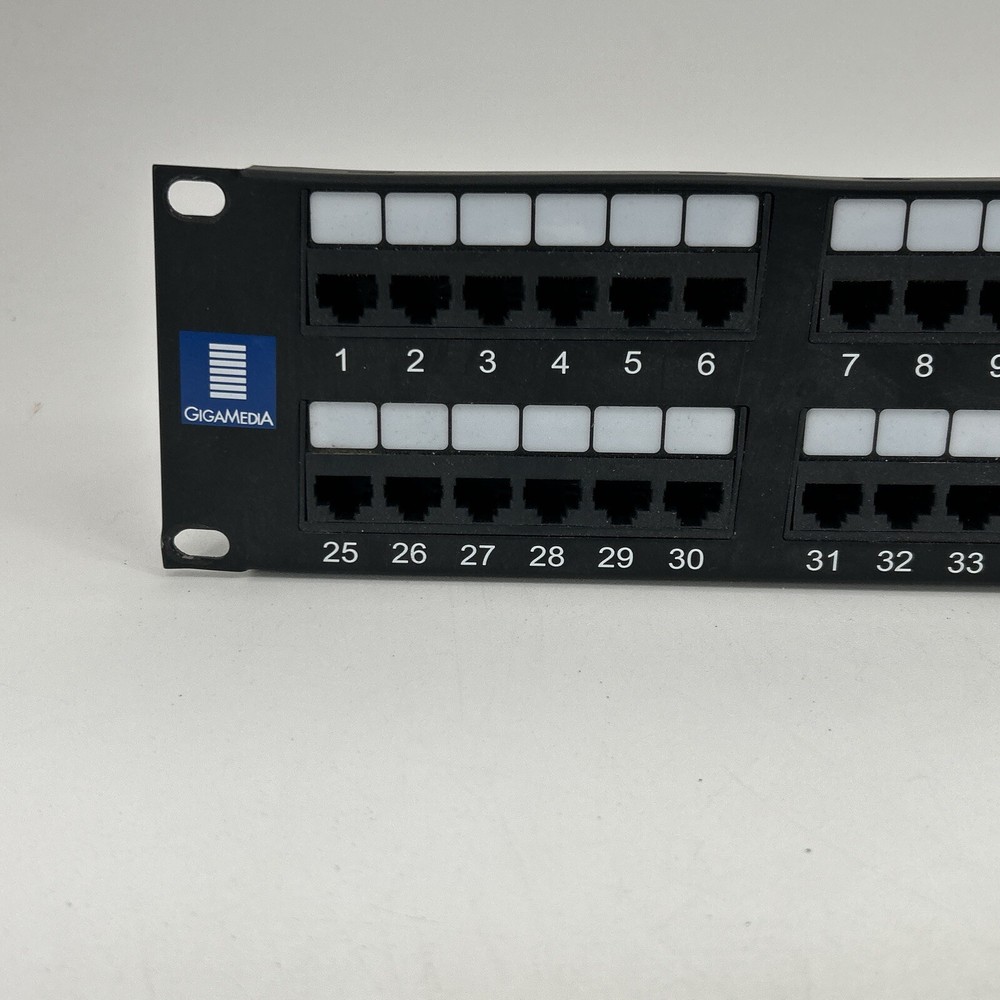GIGAMEDIA 48-Port Connector Cat5e Patch Panel