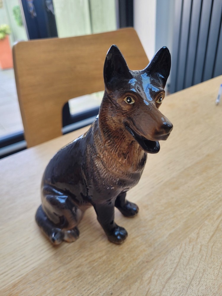 Vintage Ceramic Sitting Alsation Dog