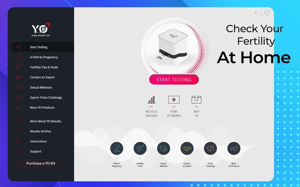 YO Home Sperm Test for MAC Computers, Windows PC universal with wi-fi