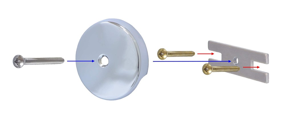 Tip-Toe Bath Drain Trim Kit Replacement Part for Bathroom Chrome 1 Pc