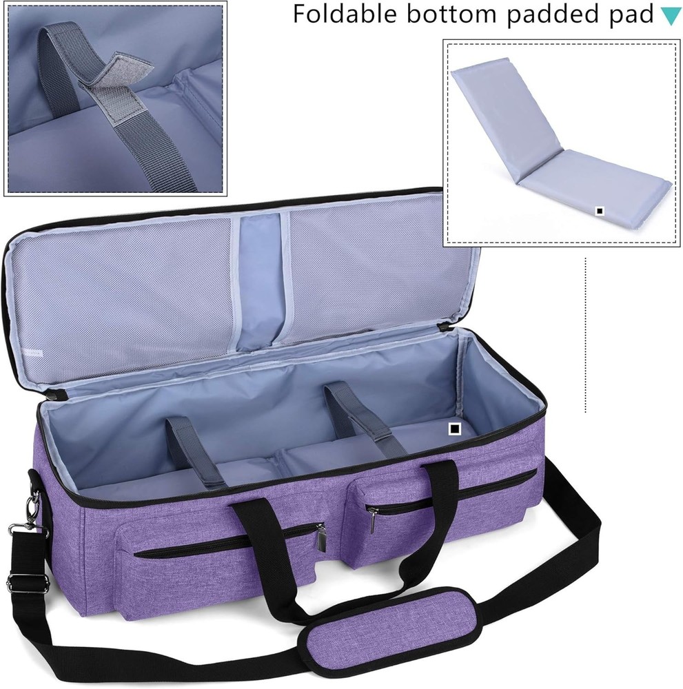 Protective Nylon Tote for Cricut Maker & Silhouette with Multiple Compartments