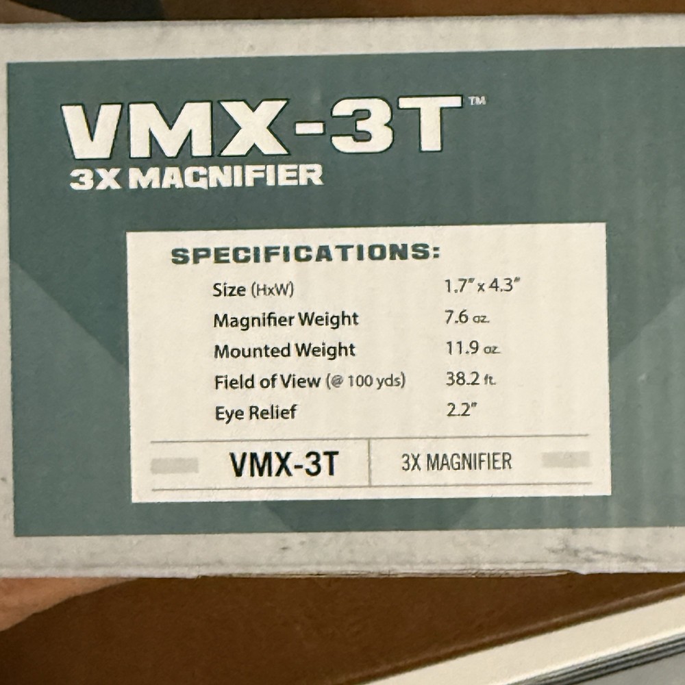 Vortex VMX-3T 3x Magnifier with Flip-Mount System Mounted Optic