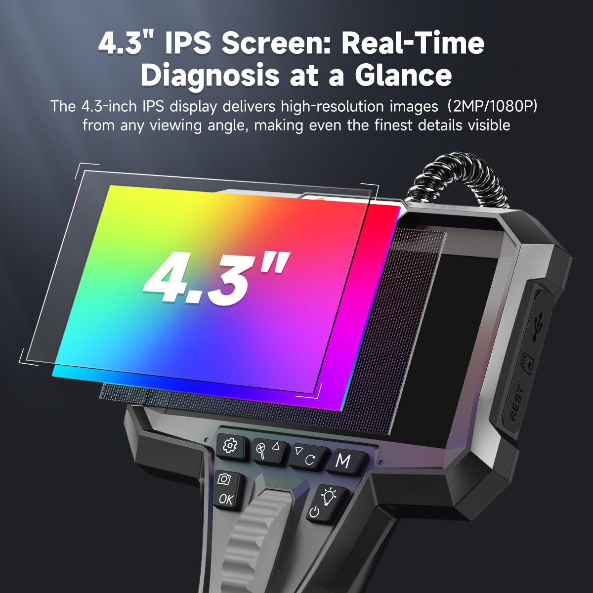 3.9MM Hose Borescope Camera Endoscope Inspection Camera with Light Imaging Kit